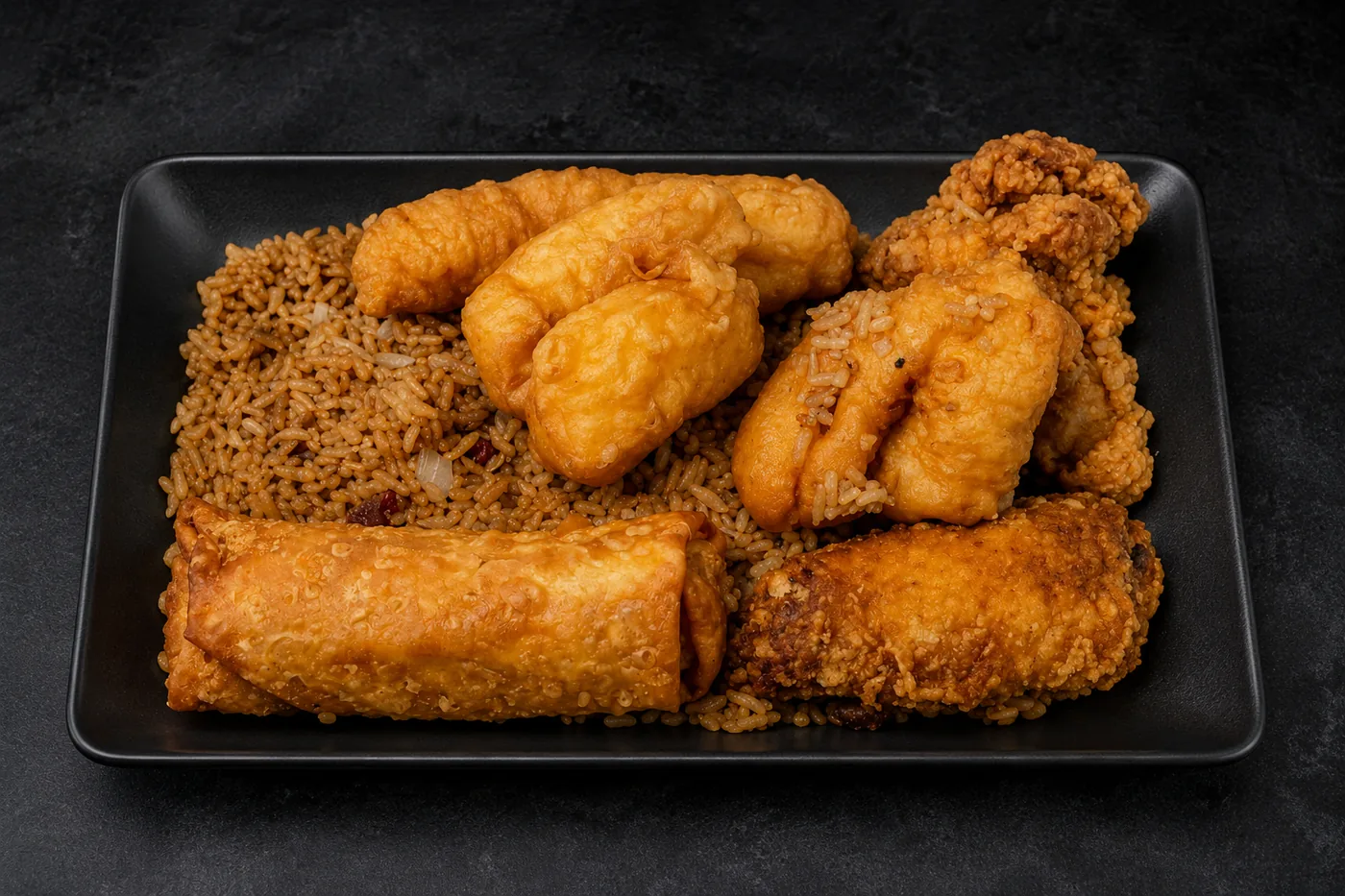Chicken Finger, Egg Roll & Chicken Wing