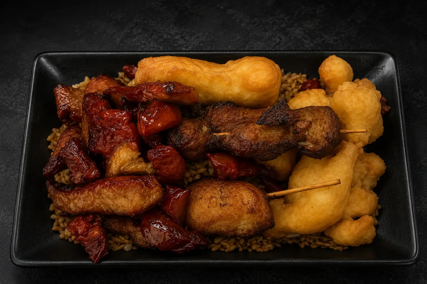 Boneless Rib, Chicken Finger & Chicken Teriyaki